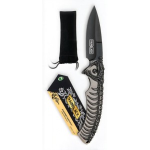 Albainox Rainblack Snake Skeleton Folding Knife 25344