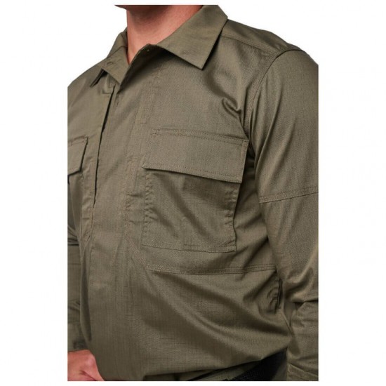 Operational Shirt - 5.11 Flex-Tac TDU Long Sleeve Shirt - 72250 5.11 Flex-Tac TDU Ripstop Shirt – Long-Sleeve Tactical Duty Shirt made from Flex-Tac® fabric with DWR coating, ReadyPocket™ pockets, and knee/elbow pad compatibility.