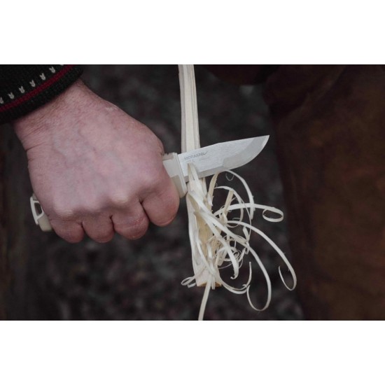 Morakniv Amberg Compact - Συμπαγές Μαχαίρι Ακριβείας από Σουηδικό Ατσάλι 12C27 με Scandi Grind & Συμβατότητα με Σπινθηριστή