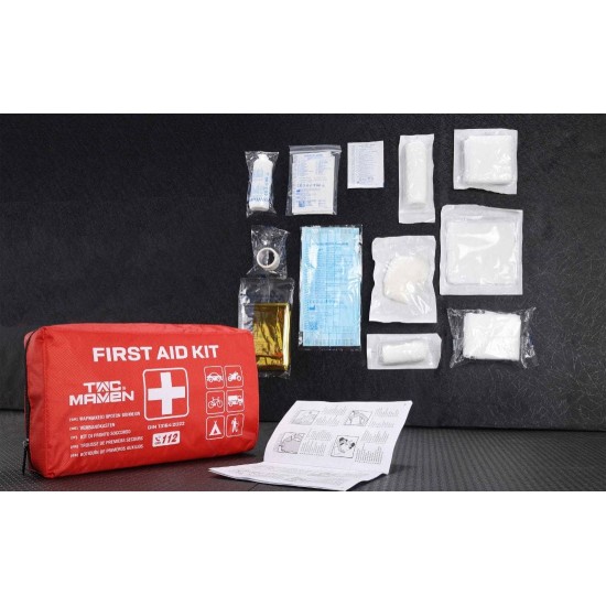 Complete Pentagon First Aid Kit DIN 13164 - D19041 Pentagon First Aid Kit DIN 13164 (D19041) complete first aid kit. Certified for cars, motorcycles & outdoor activities in a waterproof case