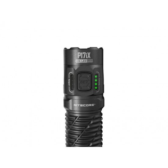 Professional Nitecore P17ix Flashlight with 4 x NiteLab M515S LEDs, 5000-Lumen Output, Strobe Ready™ Technology, and Rechargeable 21700i Battery