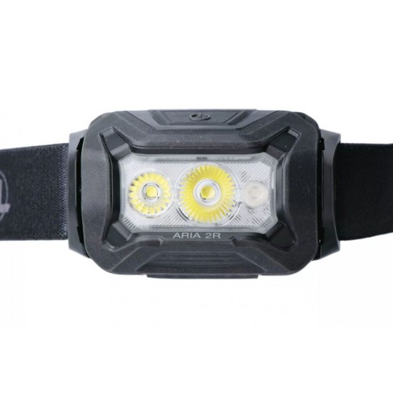 Φακός Κεφαλής Petzl Aria 2R RGB 625lm Premium αδιάβροχος (IP67) επαναφορτιζόμενος φακός κεφαλής Petzl Aria 2R RGB 625 Lumens. Με λευκό, κόκκινο, πράσινο, μπλε LED & μπαταρία CORE. Εγγύηση 5 έτη
