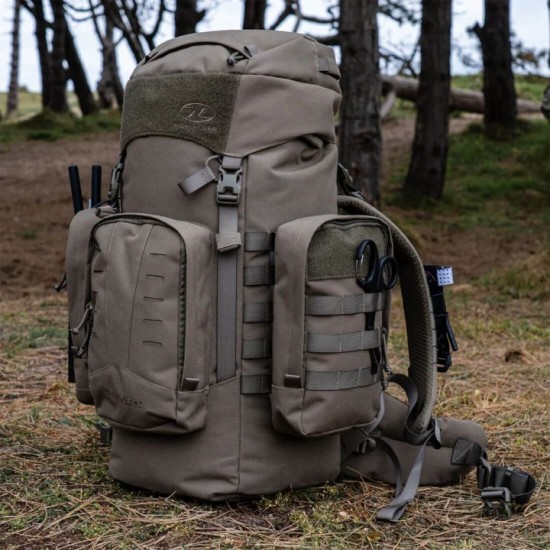 Σακίδιο Πλάτης Highlander Pinnacle Rucksack 50L Επιχειρησιακό Backpack Μεγάλων Αποστάσεων 50 Λίτρων από Rugged Νάιλον 1000D με Επίστρωση PU, Πόρπες Duraflex, Αποσπώμενες Θήκες και Σύστημα MOLLE