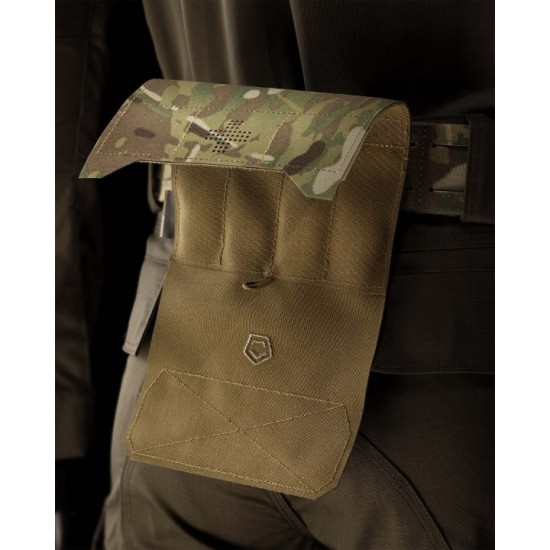 Pentagon Amina Horizontal Medical Pouch Horizontal first aid/medical pouch for belt carry, made from 500D Cordura, featuring rapid side access, MOLLE system compatibility, ideal for use as an IFAK