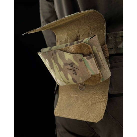 Pentagon Amina Horizontal Medical Pouch Horizontal first aid/medical pouch for belt carry, made from 500D Cordura, featuring rapid side access, MOLLE system compatibility, ideal for use as an IFAK