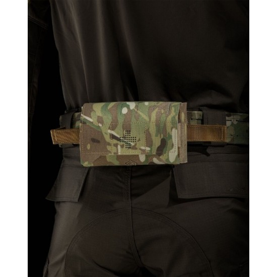 Pentagon Amina Horizontal Medical Pouch Horizontal first aid/medical pouch for belt carry, made from 500D Cordura, featuring rapid side access, MOLLE system compatibility, ideal for use as an IFAK