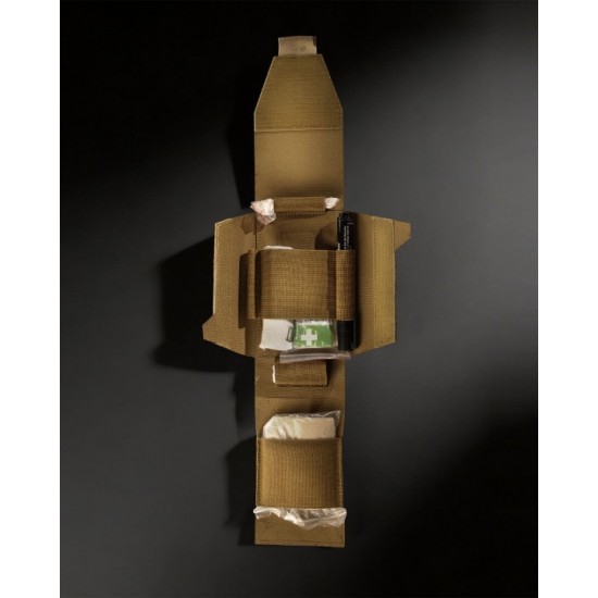 Pentagon Amina Horizontal Medical Pouch Horizontal first aid/medical pouch for belt carry, made from 500D Cordura, featuring rapid side access, MOLLE system compatibility, ideal for use as an IFAK