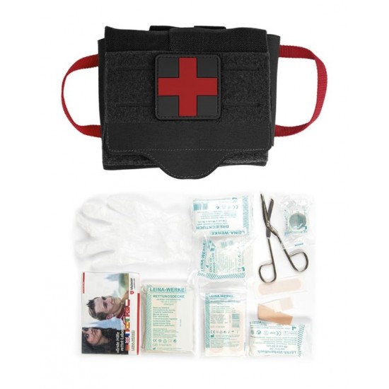 Φαρμακείο Molle Mil-Tec IFAK Quick Draw Pack 25 Τεμάχιων Ατομικό Κιτ Πρώτων Βοηθειών Mil-Tec 25 Τεμαχίων από Πολυεστέρα 700D με Επίστρωση PU, Σύστημα Ταχείας Εξαγωγής