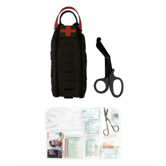 Φαρμακείο Molle Mil-Tec IFAK Rapid Pack 28 Pieces W/Scissors Ατομικό Κιτ Πρώτων Βοηθειών 28 Τεμαχίων Mil-Tec από Πολυεστέρα 700D με Επίστρωση PU, Σύστημα Ταχείας Ανάπτυξης