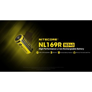 NITECORE 16340 950MAH USB-C NL169R