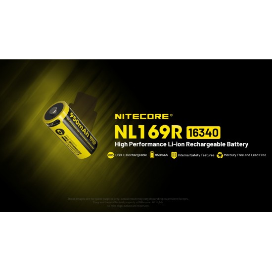 NITECORE 16340 950MAH USB-C NL169R