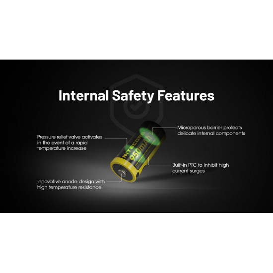 NITECORE 16340 950MAH USB-C NL169R