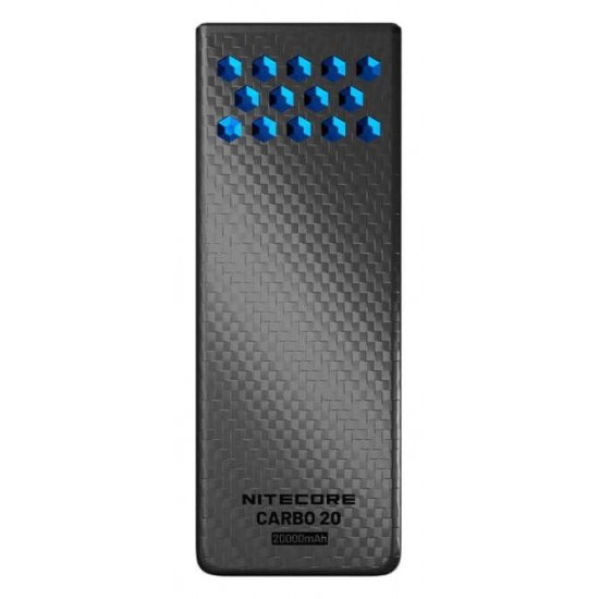 Ultra-Lightweight Nitecore Carbon Fiber Power Bank with 13,500mAh Capacity, 65W Fast Charging, and IPX8 Waterproof Rating