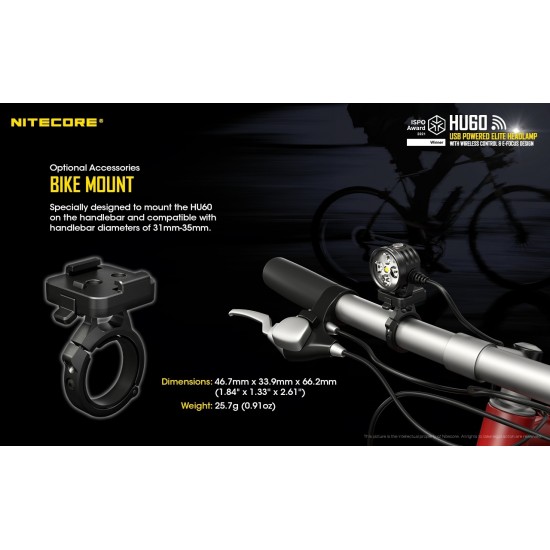 NITECORE HU60 TORCH BIKE MOUNT