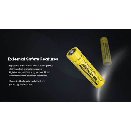 NITECORE 18650 NL1840 4000MAH BATTERY