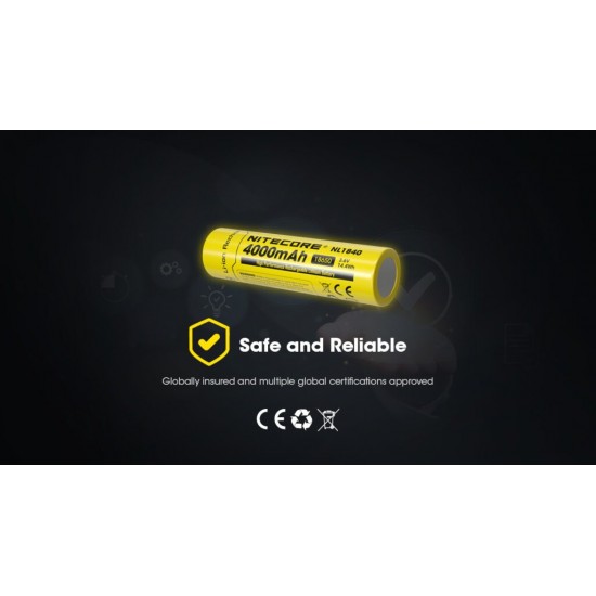 NITECORE 18650 NL1840 4000MAH BATTERY
