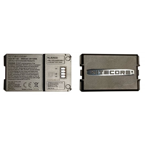 Nitecore 2500mAh Replacement Rechargeable Lithium-Ion Battery, Compatible with HA29 UHE & HA27 UHE Headlamps