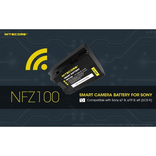 ΜΠΑΤΑΡΙΑ NITECORE NFZ100 SMART CAMERA BATTERY FOR SONY