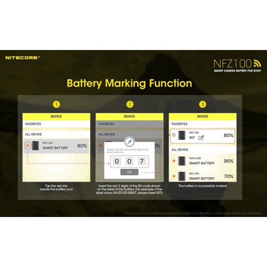 ΜΠΑΤΑΡΙΑ NITECORE NFZ100 SMART CAMERA BATTERY FOR SONY