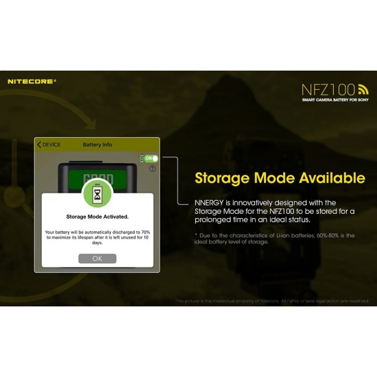 ΜΠΑΤΑΡΙΑ NITECORE NFZ100 SMART CAMERA BATTERY FOR SONY
