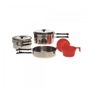 CARAVAN SET - STAINLESS MILTEC COOKWARE 2 PEOPLE