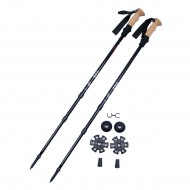 Trekking Poles, alu, cork handle, carrier bag