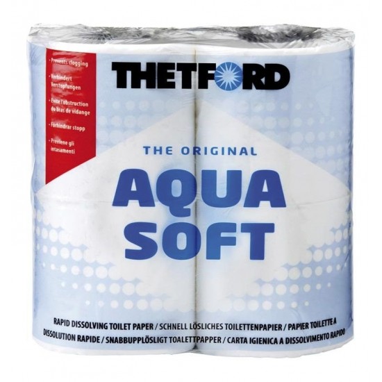 THEFORD AQUA SOFT QUICK DISSOLVING TOILET PAPER 4PCS