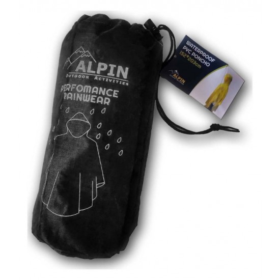 ΑΔΙΑΒΡΟΧΟ ΠΟΝΤΣΟ ALPIN RAIN PONCHO 210TPU XL 152Χ203CM PVC COATING