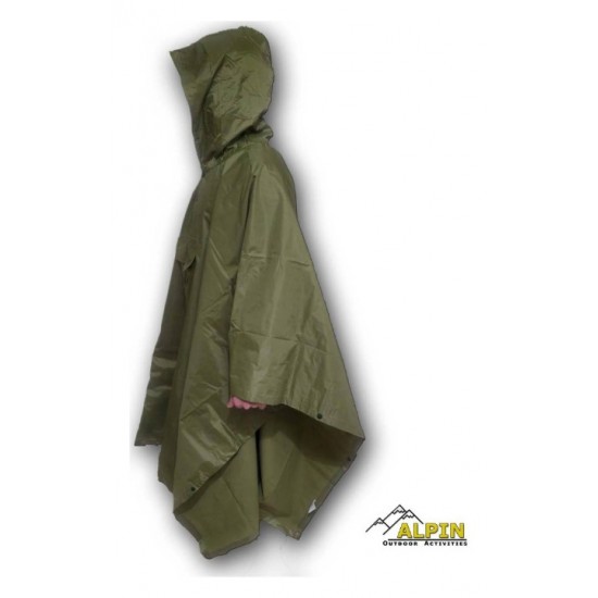 ΑΔΙΑΒΡΟΧΟ ΠΟΝΤΣΟ ALPIN RAIN PONCHO 210TPU XL 152Χ203CM PVC COATING