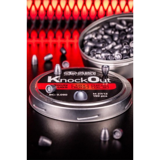 Βλήματα Αεροβόλου JSB KnockOut Slugs .30 (7.62mm) 50.15gr - Υψηλός Βαλλιστικός Συντελεστής