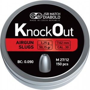 Βολίδες Αεροβόλου JSB KnockOut Slugs .30 (7.62mm) - BC 0.090