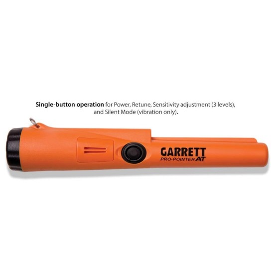 Ανιχνευτής Μετάλλων Χειρός Αδιάβροχος - Garrett PRO-Pointer AT Garrett PRO-Pointer AT (1140900) Αδιάβροχος ανιχνευτής μετάλλων ακριβείας (Pin pointer). Βυθιζόμενος έως 6 μέτρα (20ft), 3 επίπεδα ευαισθησίας, Fast Retune & φακός LED