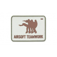 PVC 444130 PATCH 3D AIRSOFT TEAMWORK GREY