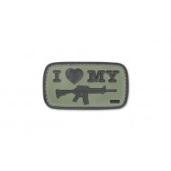 PVC 444130 PATCH 3D I LOVE MY M4 GREEN