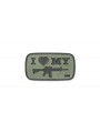 PVC 444130 PATCH 3D I LOVE MY M4 GREEN