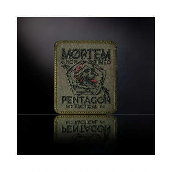 Διακριτικό Σήμα Pentagon Mortem Morale Patch - K28049 Ανθεκτικό υφαντό διακριτικό σήμα Pentagon Mortem Morale Patch (K28049) με βάση Hook (Velcro). Διαστάσεις 65x66mm από 100% πολυεστέρα για εξαρτύσεις & σακίδια