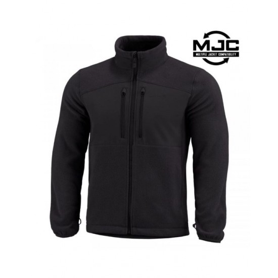 Technical Pentagon Ajax 2.5 fleece jacket (K08071) with 385GSM weight & high CLO thermal insulation. Monochromatic professional design, compatible with MJC system