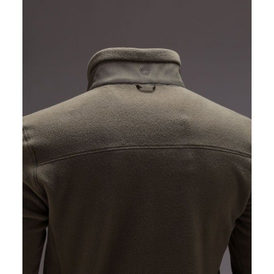 Technical Pentagon Ajax 2.5 fleece jacket (K08071) with 385GSM weight & high CLO thermal insulation. Monochromatic professional design, compatible with MJC system