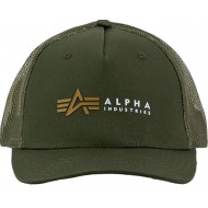 Alpha Label Trucker Cap – Snapback Cap with Mesh Back - Alpha Industries
