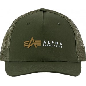 Alpha Label Trucker Cap – Snapback Cap with Mesh Back - Alpha Industries