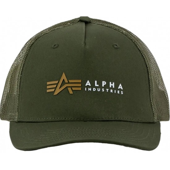 Alpha Label Trucker Cap - Καπέλο Snapback με Mesh Πλάτη - Alpha Industries