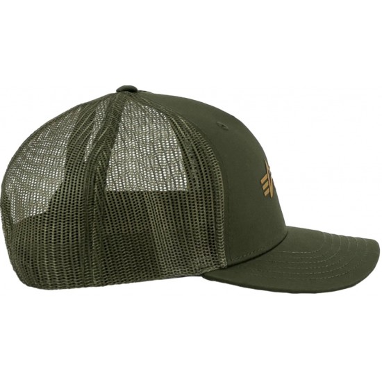 Alpha Label Trucker Cap - Καπέλο Snapback με Mesh Πλάτη - Alpha Industries
