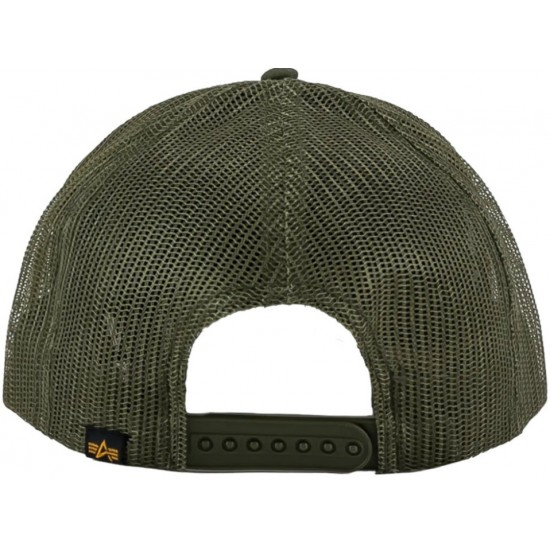Alpha Label Trucker Cap - Καπέλο Snapback με Mesh Πλάτη - Alpha Industries