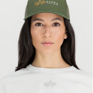 Alpha Label Trucker Cap - Καπέλο Snapback με Mesh Πλάτη - Alpha Industries