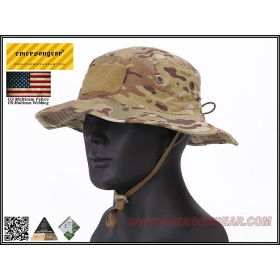 Επιχειρησιακό Καπέλο Στρογγυλό EmersonGear με Κωδικό EM9472MC, Ύφασμα Ριπ-Στοπ, Εσωτερική Κρυφή Θήκη Χάρτη και Ρυθμιζόμενο Ιμάντα Σαγονιού
