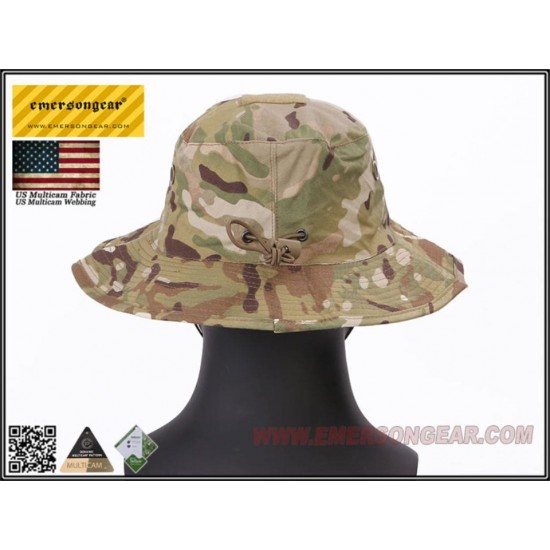 Επιχειρησιακό Καπέλο Στρογγυλό EmersonGear με Κωδικό EM9472MC, Ύφασμα Ριπ-Στοπ, Εσωτερική Κρυφή Θήκη Χάρτη και Ρυθμιζόμενο Ιμάντα Σαγονιού