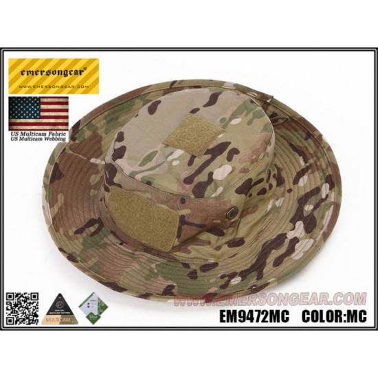 Επιχειρησιακό Καπέλο Στρογγυλό EmersonGear με Κωδικό EM9472MC, Ύφασμα Ριπ-Στοπ, Εσωτερική Κρυφή Θήκη Χάρτη και Ρυθμιζόμενο Ιμάντα Σαγονιού