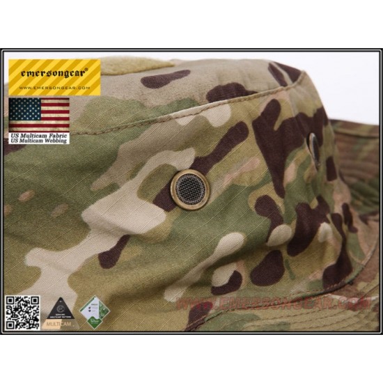 Επιχειρησιακό Καπέλο Στρογγυλό EmersonGear με Κωδικό EM9472MC, Ύφασμα Ριπ-Στοπ, Εσωτερική Κρυφή Θήκη Χάρτη και Ρυθμιζόμενο Ιμάντα Σαγονιού