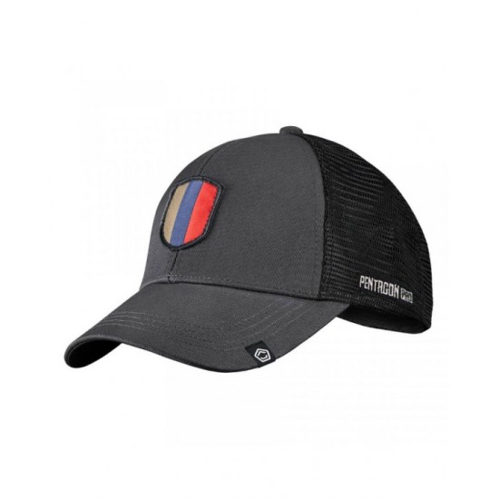 Καπέλο Τζόκεϊ με Δίχτυ Pentagon Crest Trucker Cap - K13082 Αεριζόμενο Βαμβακερό Καπέλο Τζόκεϊ Pentagon με Διχτυωτό Πλέγμα, Εσωτερική Επένδυση Υψηλής Ορατότητας, Συμβολικό Σήμα Crest