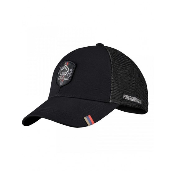 Καπέλο τζόκεϊ τύπου trucker Pentagon Revenant Cap. Με βαμβακερό μπροστινό μέρος, διχτυωτή φόδρα στο πίσω μέρος για αερισμό & εσωτερική πορτοκαλί επένδυση